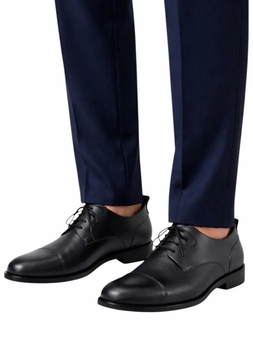 Valentino Garavani Black Derby Divise Leather Shoes Lace Up Size 42/ 9